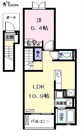 洋室5.4帖LDK10.9帖 家電ご用意できます。