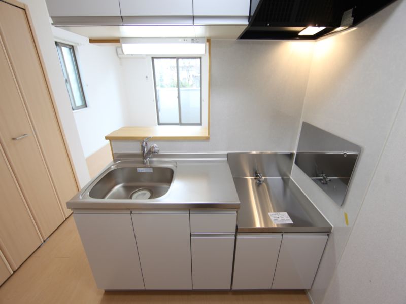 カウンターキッチン 2口コンロ設置可