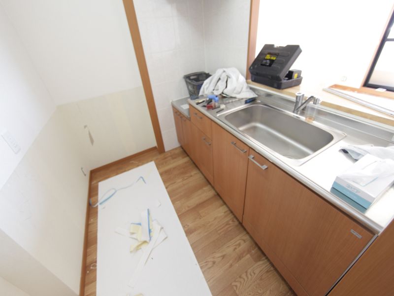 カウンターキッチン 内装工事中