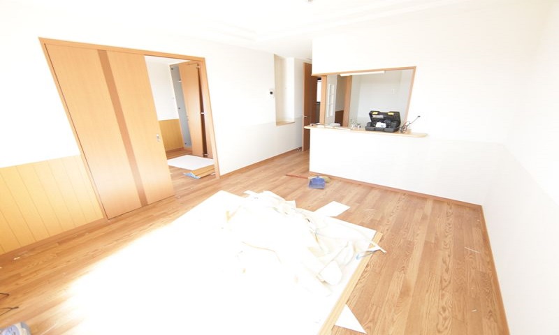 リビング13帖 内装工事中