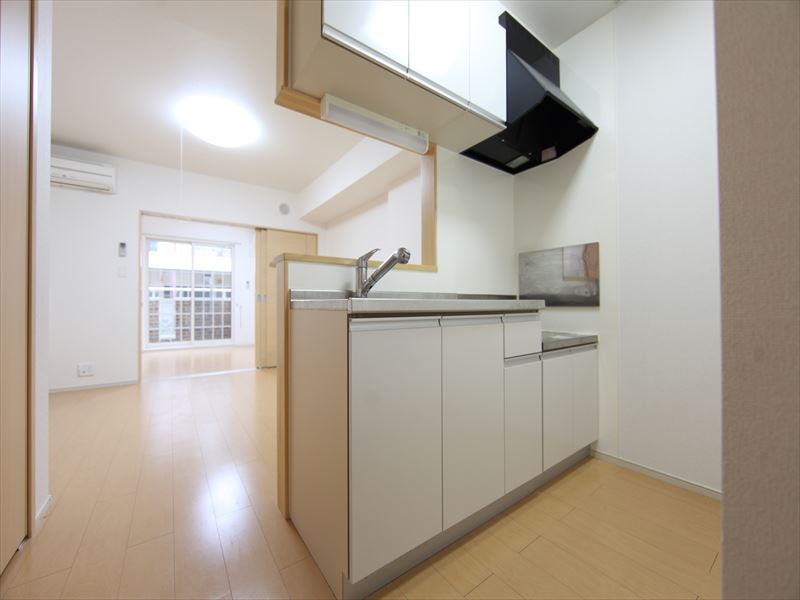 カウンターキッチン(ガス2口コンロ設置可)