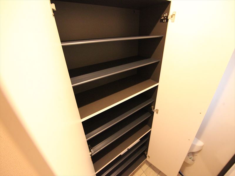 ミラー付きシューズBOX付