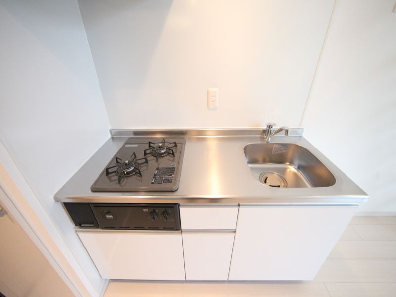 システムキッチン(ガス2口コンロ付)