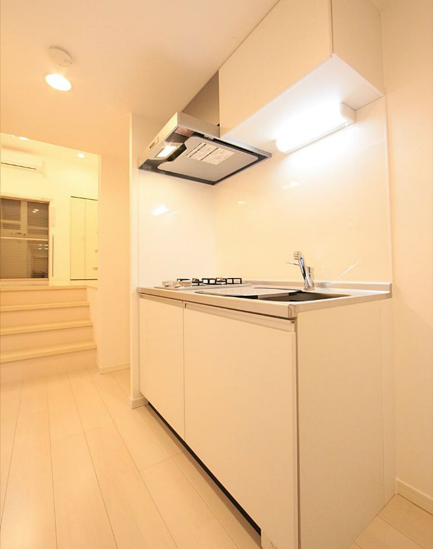 2口コンロの付いたシステムキッチン