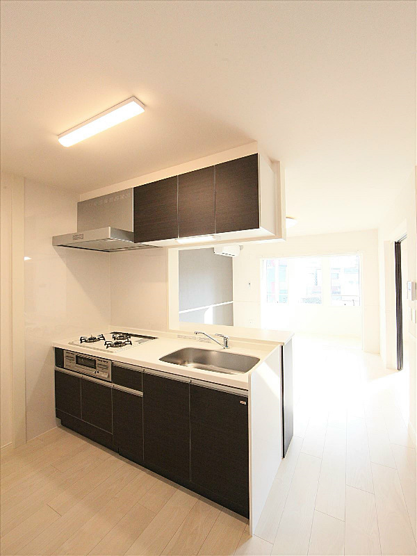 カウンターキッチン 3口ガスコンロ グリル付き