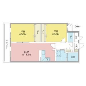 LDK11.7帖 洋室6.3帖 洋室6帖
