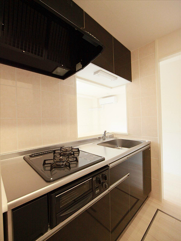 システムキッチン(2口コンロ、グリルつき)