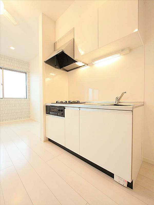 2口コンロの付いたシステムキッチン