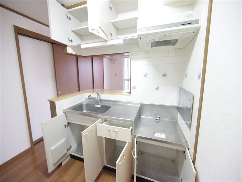 カウンターキッチン(2口コンロ設置可)