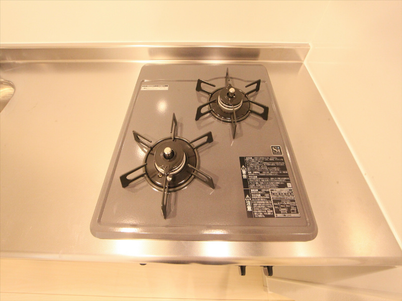 2口ガスコンロ付き