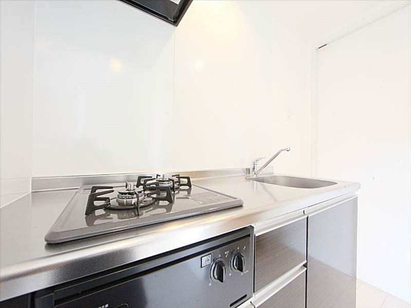 システムキッチン 2口ガスコンロ付