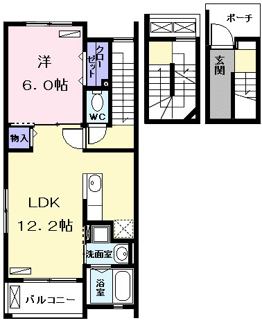 反転間取り有り 家電ご用意できます。