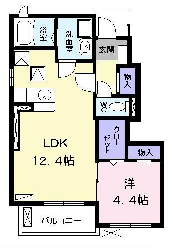 LDK12.4帖 洋室4.4帖