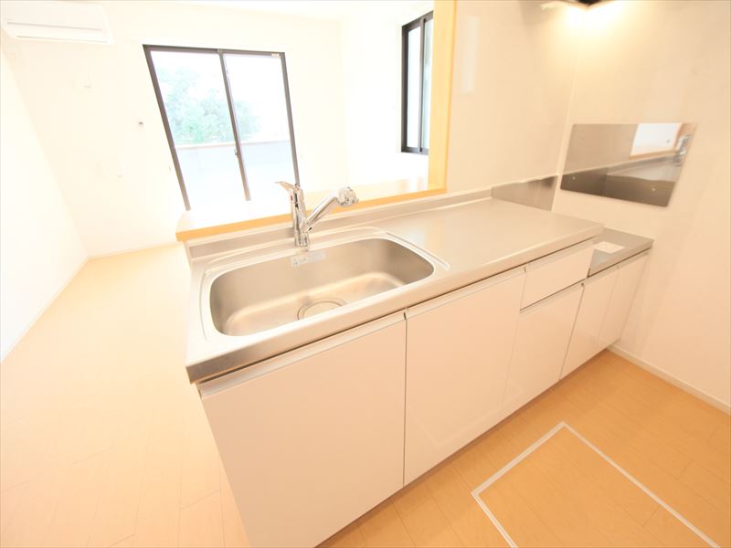 カウンターキッチン ガス2口コンロ設置可