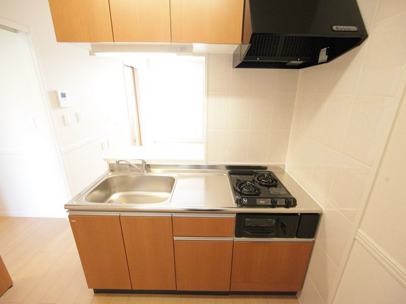 システムキッチン(ガス2口コンロ・グリル付き)