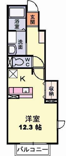 洋室12.3帖 家電ご用意できます