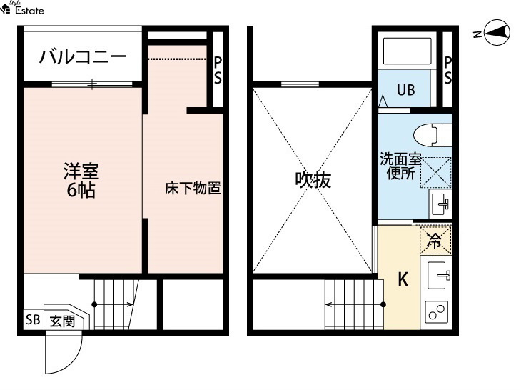 間取り アンダーロフト 反転タイプあり