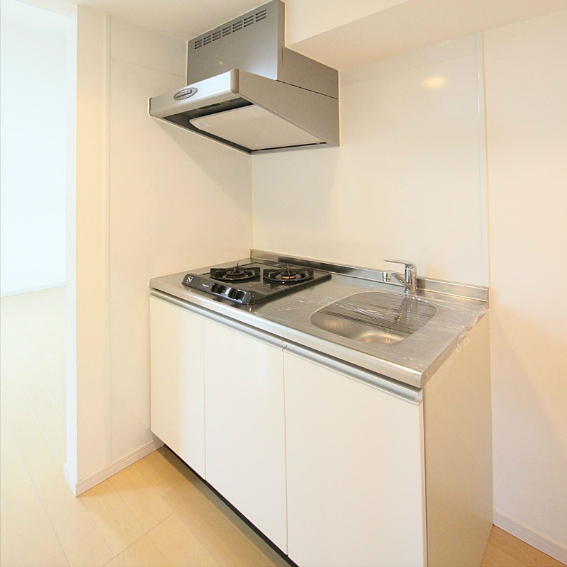 2口コンロの付いたシステムキッチン