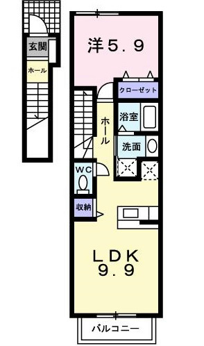 LDK9.9帖 洋室5.9帖
