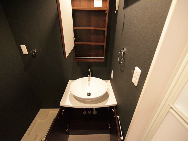 独立洗面台収納