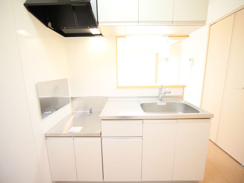 カウンターキッチン ガスコンロ設置可