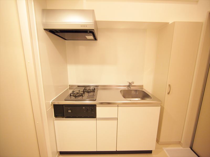 システムキッチン(ガス2口コンロ付)