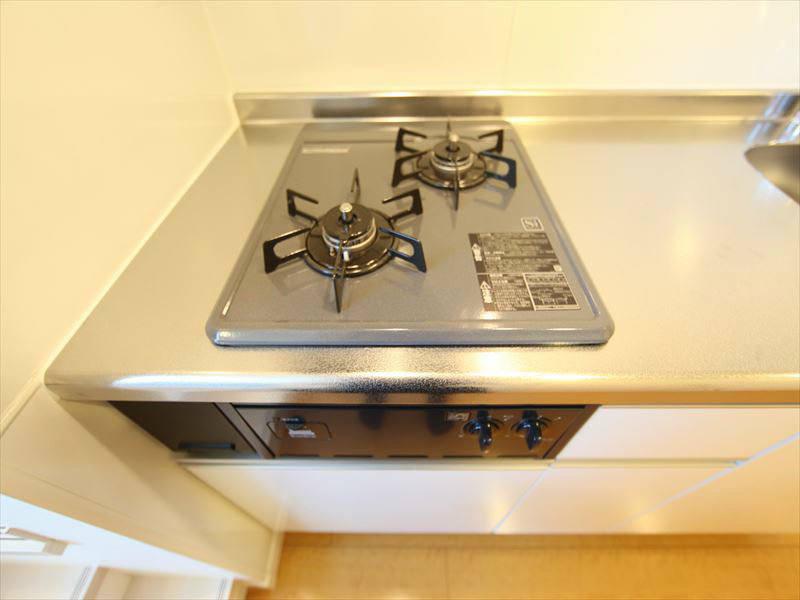 ガス2口コンロ付