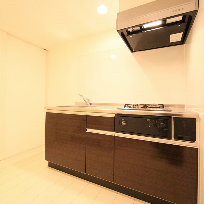 2口コンロの付いたシステムキッチン