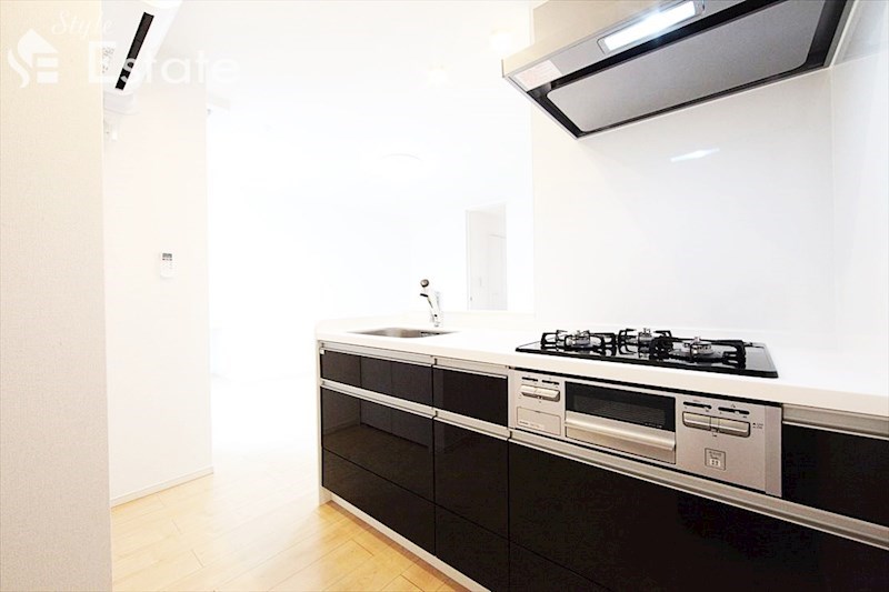 システムキッチン カウンターキッチン 三口ガスコンロ付 グリル付