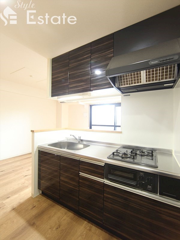 システムキッチン2口ガスコンロ グリル付き