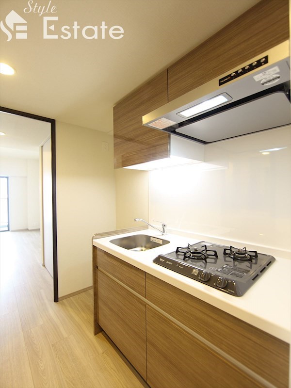 システムキッチン2口ガスコンロ付き」