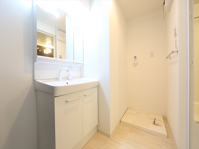 シャンプードレッサー 脱衣所 室内洗濯機置