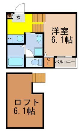 洋室6.1帖 ロフト6.1帖