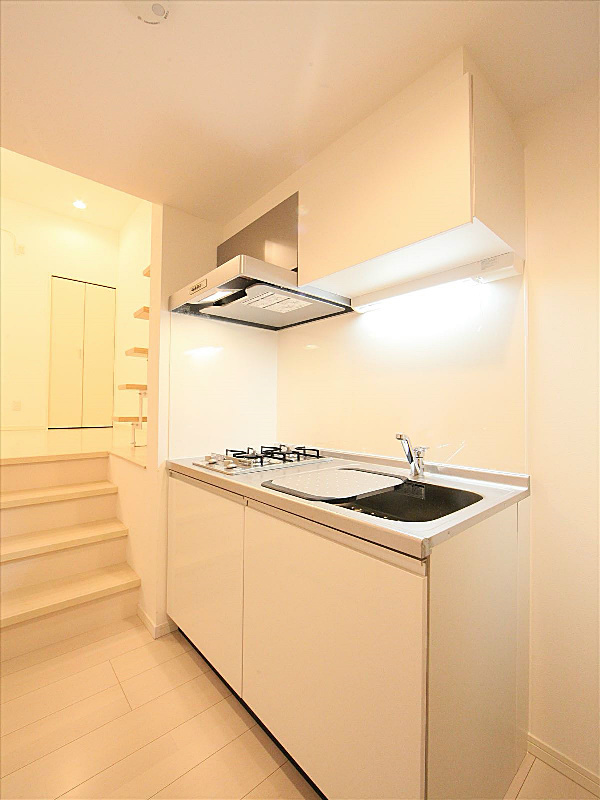 システムキッチン(2口コンロ、グリル付)