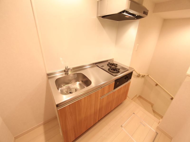 システムキッチン ガス2口コンロ