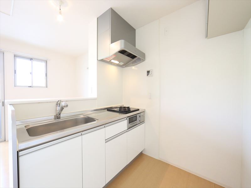 システムキッチン/ガス2口コンロ/グリル付