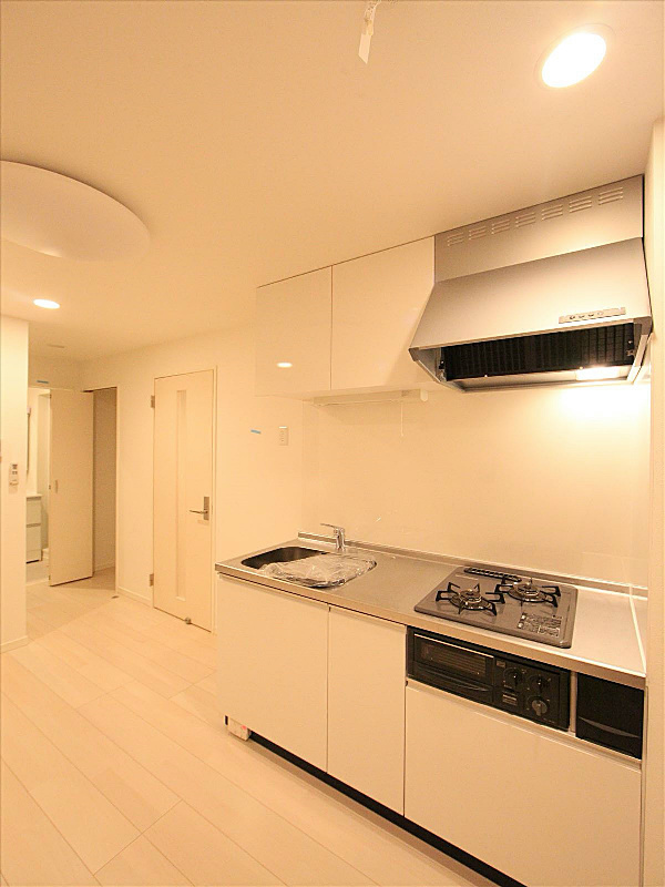 システムキッチン(2口コンロ、グリル付)