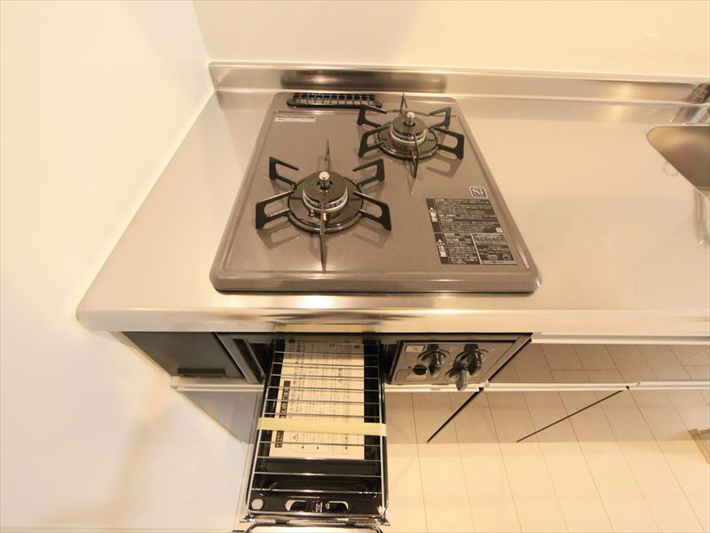 システムキッチン(ガス2口+グリル付)