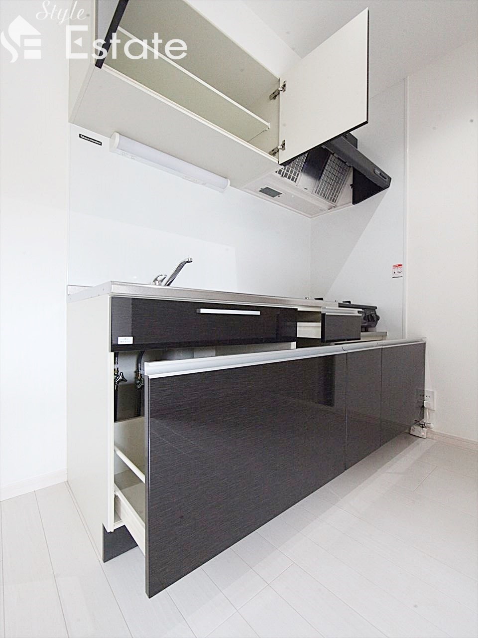 キッチン 2口コンロ グリル付