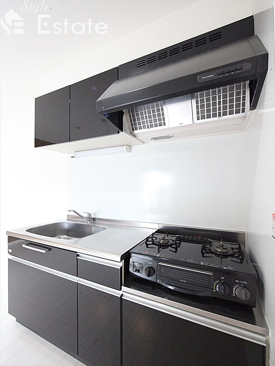 キッチン 2口コンロ グリル付