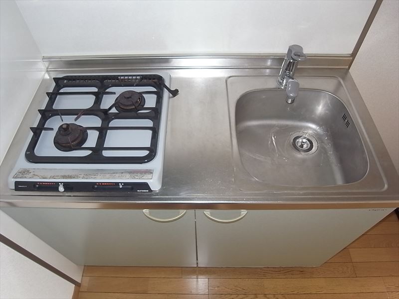 システムキッチン(ガス2口コンロ)